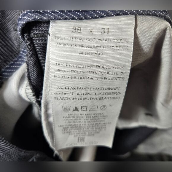 Men's Gray Plaid Classic Fit Dockers Pants Size 38 x 31 - Picture 5 of 6